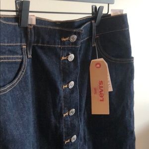 Denim button up jean skirt